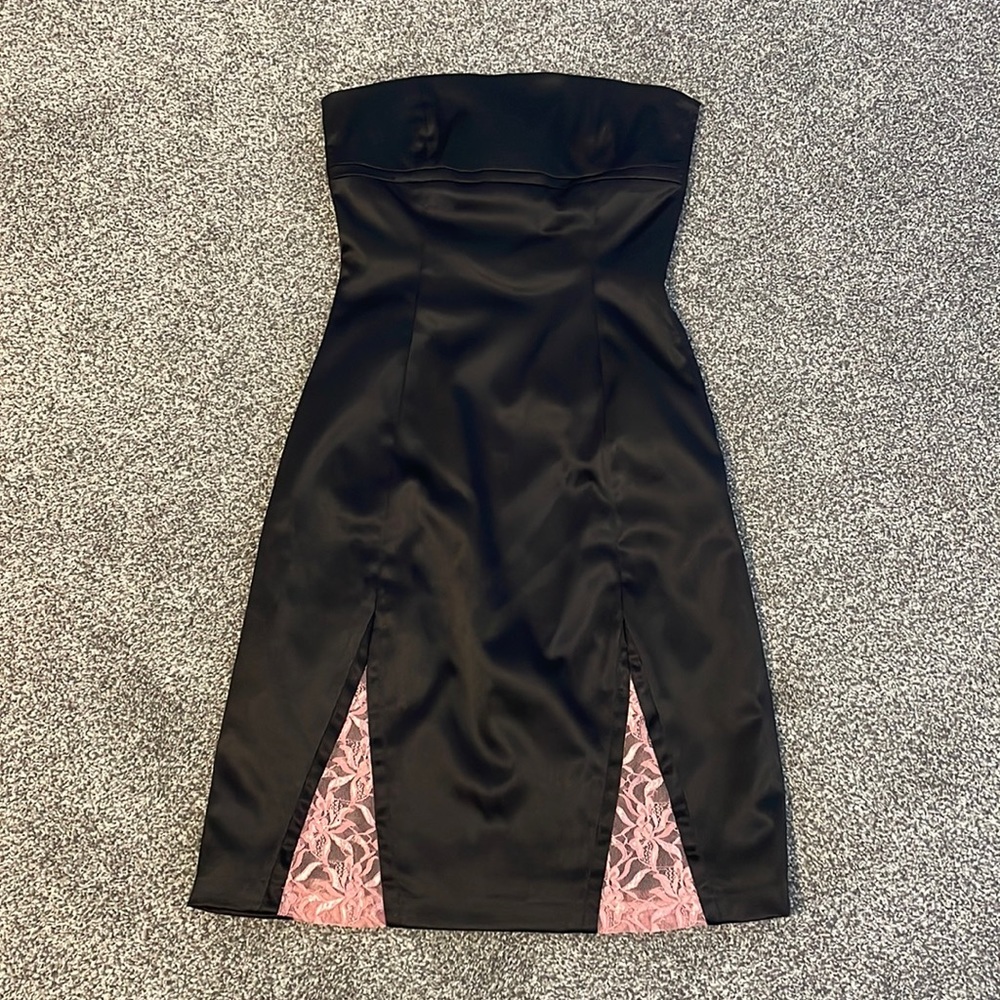 RW&Co Black Strapless Lace Dress